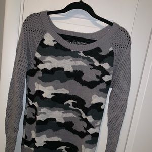 Gray camp sweater